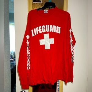 Lifeguard Red Long Sleeve T-Shirt